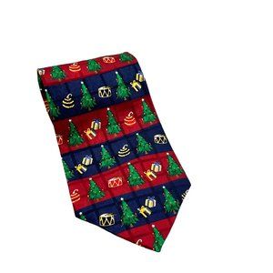 Vivace Neck Tie Mens 100% Silk Christmas Holiday Tree Gifts Ornament Festive